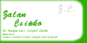 zalan csipko business card