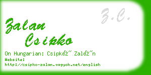 zalan csipko business card